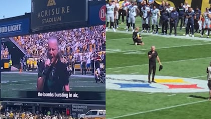 Watch: BRUCE DICKINSON Sings U.S. National Anthem At PITTSBURGH STEELERS Vs. SEATTLE SEAHAWKS NFL Game