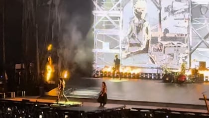 Watch: Side Curtain Catches Fire At EVANESCENCE's Concert In Tampa