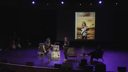 Watch: METALLICA's KIRK HAMMETT Discusses His Guitar Collection, Jams With ROBERT TRUJILLO At London Book Event