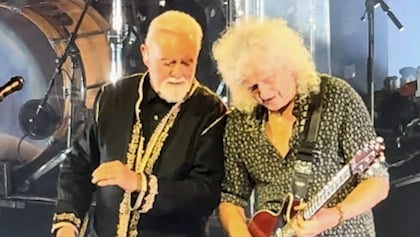 Watch: QUEEN's ROGER TAYLOR And BRIAN MAY Reunite On Stage In London