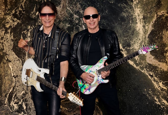 JOE SATRIANI And STEVE VAI Release New SATCHVAI Band Single 'Dancing'